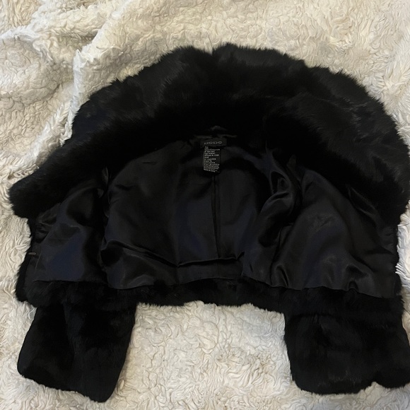 Bebe Cropped Rabbit Fur Jacket - Picture 7 of 8